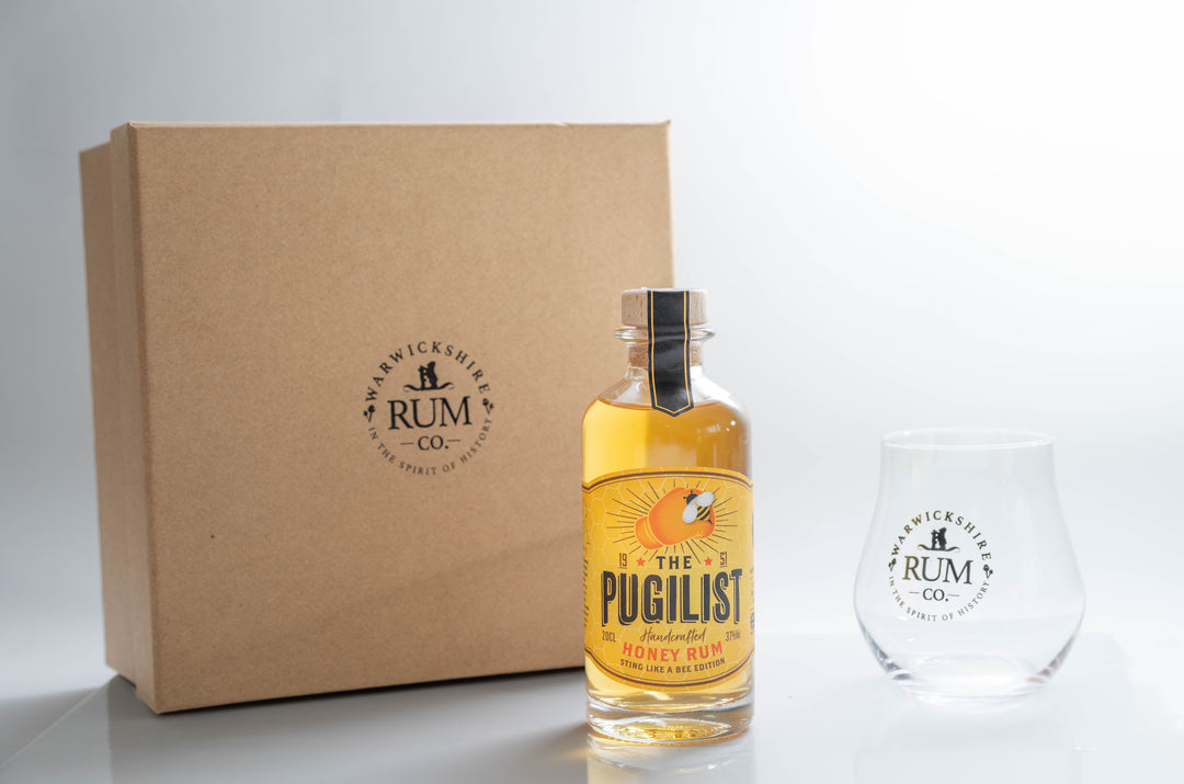 The Pugilist Gift Set, Sting Like a Bee Edition "Honey"  Bottle & Glass